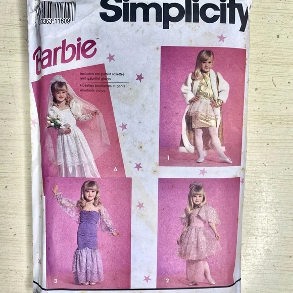 Barbie | Office | Vintage 991 Little Girl Barbie Dress Up Ballgown Bride  Pattern Sz 38 Uncut | Poshmark